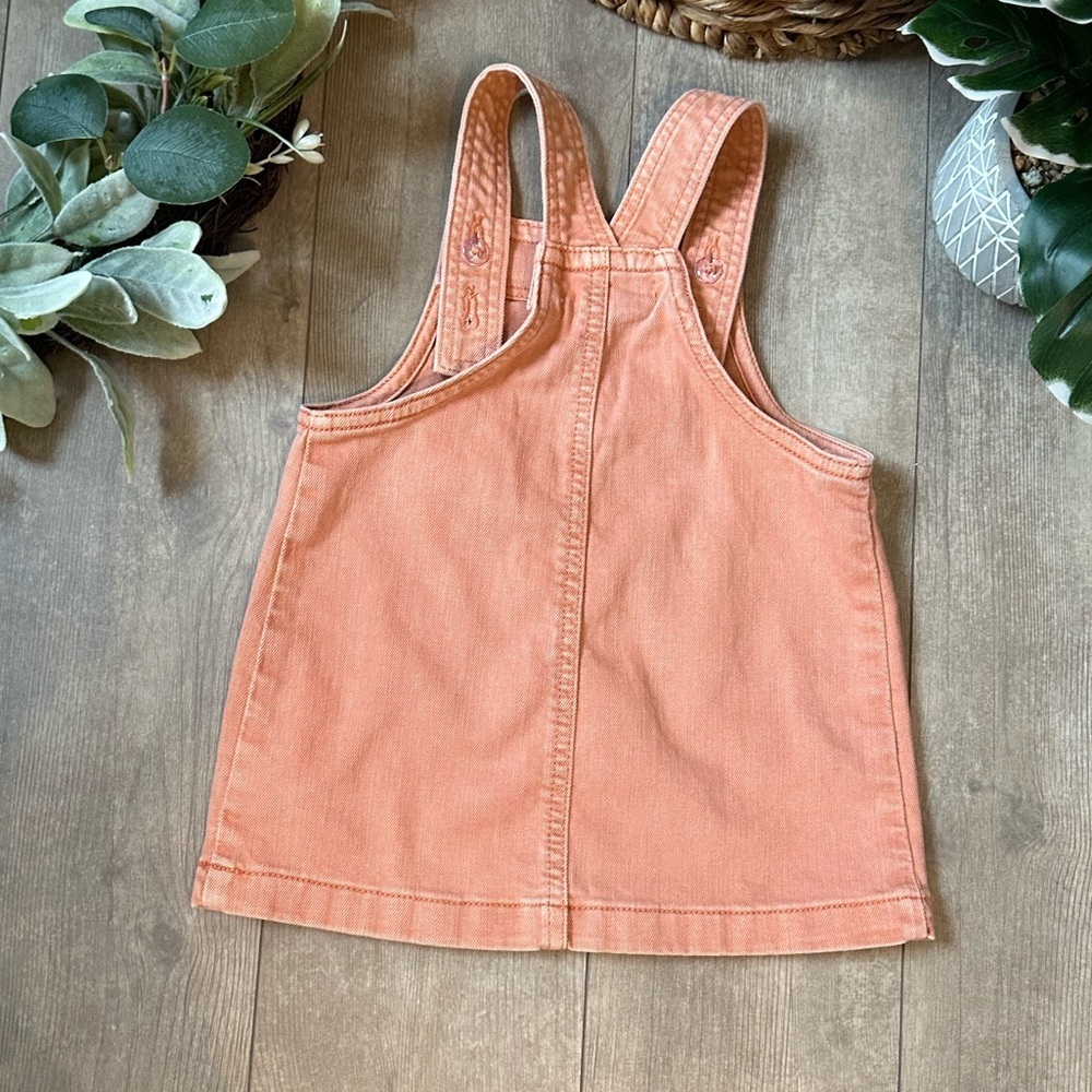 Y2K Old Navy Garment-Dyed Denim Jumper Dress Skirtall Overalls Baby Toddler Girl - Picture 6 of 13